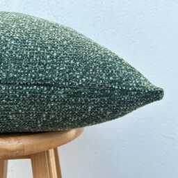 Woven Green Textured Throw Pillow Cover Modern Boho Decor - All Duties Paid Usa - thumbnail 4