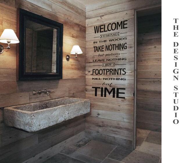 Welcome To Our Place in The Woods Wall Decal Country Home Decor - image 1