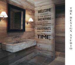 Welcome To Our Place in The Woods Wall Decal Country Home Decor