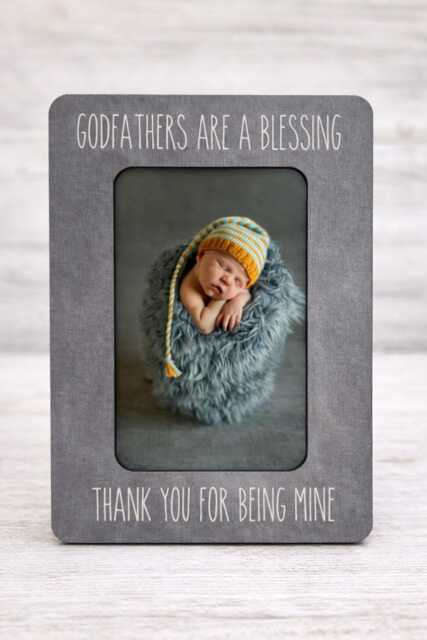 Personalized Godfather Frame Gift From Godchild Baptism Idea For Thank You Being Mine Photo - image 1