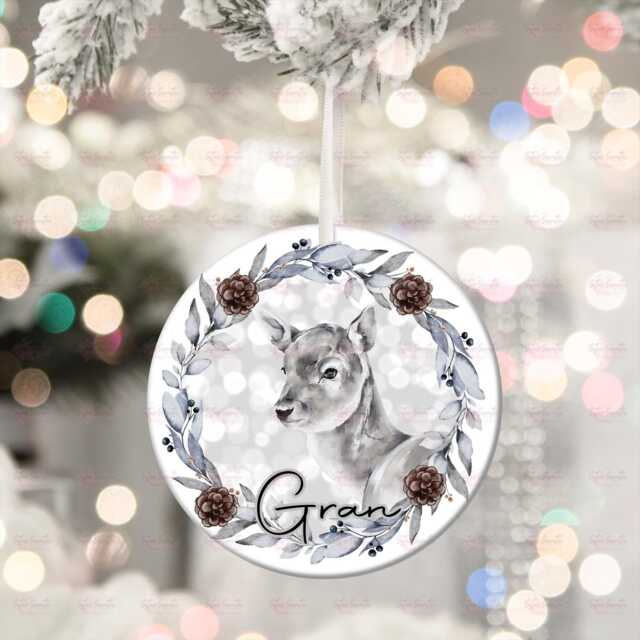 Personalised Christmas Decoration - Gran Gift Custom Bauble Stocking Filler Eve Box