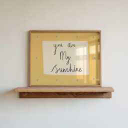 You Are My Sunshine Print, Loving Nursery Yellow Wall Hand Drawn Baby Room Art Decor, Unframed - thumbnail 3