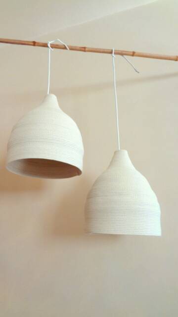 Cotton Rope Pendant Light Shade, Minimalist Nursery Lighting - image 1
