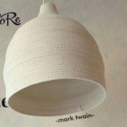 Cotton Rope Pendant Light Shade, Minimalist Nursery Lighting - thumbnail 2