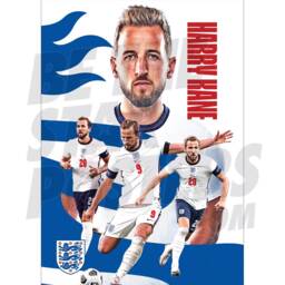 England Men's Football Team Harry Kane 20/21 Action Poster Officially Licensed Product - thumbnail 1