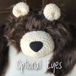 Brown Grizzly Bear Rug in Faux Fur For Woodland Nursery - thumbnail 4