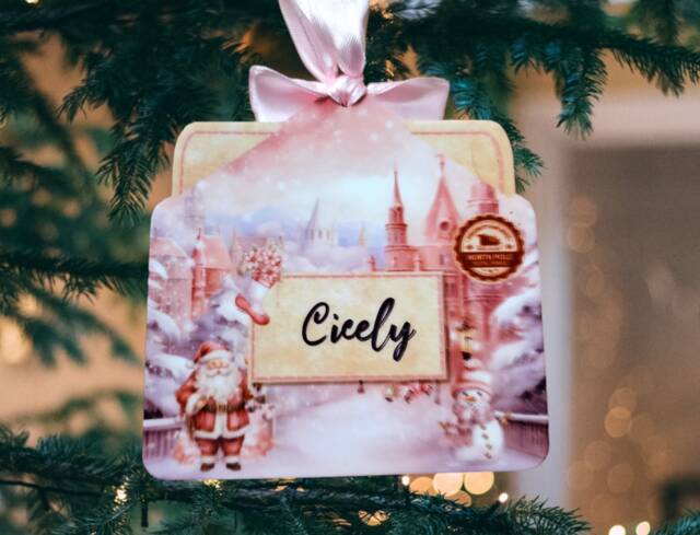 Personalized Santa's Nice List Christmas Tree Decoration - image 1