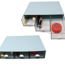 Plastic Makeup/Craft Organiser Stackable Desk Office Drawer Pens Craft Stationary Storage - thumbnail 2