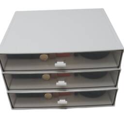 Plastic Makeup/Craft Organiser Stackable Desk Office Drawer Pens Craft Stationary Storage - thumbnail 4