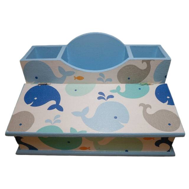 Pencil Box With Whale in Blue For Children - image 1