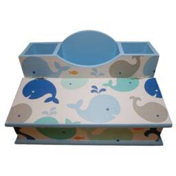 Pencil Box With Whale in Blue For Children
