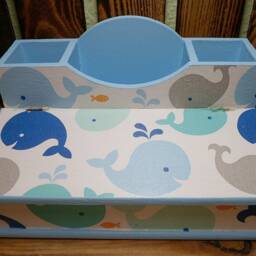 Pencil Box With Whale in Blue For Children - thumbnail 2