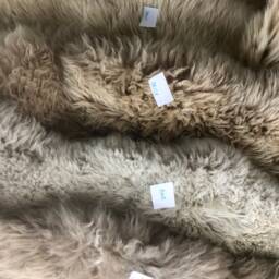 Neutral Tone Sheepskin, Greige, Beige Sheepskin Rug, Cream Genuine Fluffy Tug, Neutral Interior - thumbnail 4
