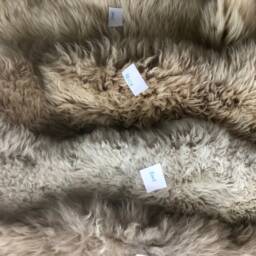 Neutral Tone Sheepskin, Greige, Beige Sheepskin Rug, Cream Genuine Fluffy Tug, Neutral Interior - thumbnail 3