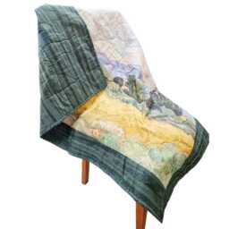 Van Gogh Quilted Wall Hanging Wheat Field With Cypresses - thumbnail 4
