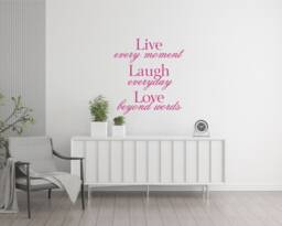 Live Laugh Love Wall Quote Sticker, Live Decal, Decor - thumbnail 1