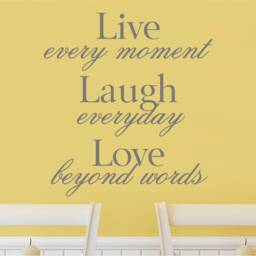 Live Laugh Love Wall Quote Sticker, Live Decal, Decor - thumbnail 3