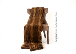 Plush Faux Fur Throw Blanket, Brown Sheared Beaver, Minky Cuddle Lining