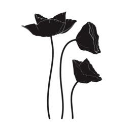 Poppy Flower Wall Decal, Elegant Floral Vinyl Art For Nursery - thumbnail 3