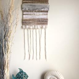 "Woven Wall Hanging, Medium Tapestry, Weaving - " - thumbnail 2