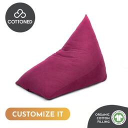 Custom Organic Cotton Bean Bag Chair With Washable Cover - Fully Customizable - Size, Shape, Fabric - thumbnail 2