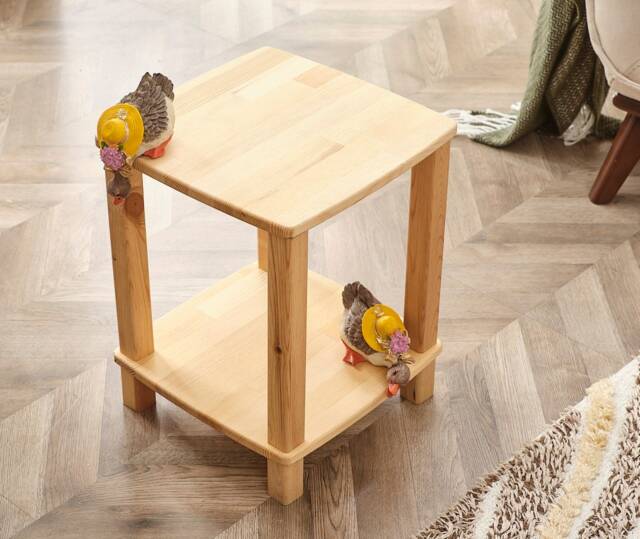 Handmade Pine Wood Shelf Minimalist Square Shelving Unit - image 1