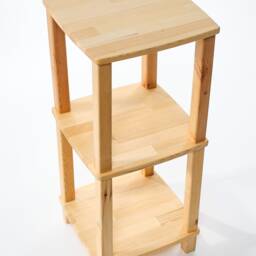 Handmade Pine Wood Shelf Minimalist Square Shelving Unit - thumbnail 3