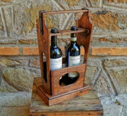 Wine Rack , Double Bottle Reclaimed Wood
