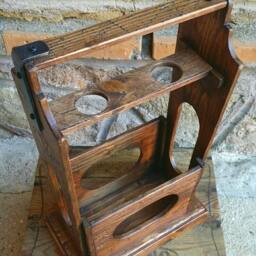 Wine Rack , Double Bottle Reclaimed Wood - thumbnail 3