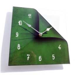 Emerald Green Unusual Wall Clock Rectangle Clock in 4 Sizes - thumbnail 3