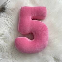 Velour Number Pillow Personalized Kid Room Decor - thumbnail 3