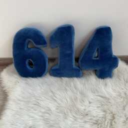 Velour Number Pillow Personalized Kid Room Decor - thumbnail 2