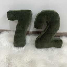Velour Number Pillow Personalized Kid Room Decor - thumbnail 1