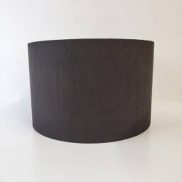 Charcoal Lampshade in Linen With Copper Lining, Large Textured Plain Ceiling Lightshade - thumbnail 3