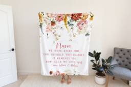 Christmas Gift For Her, Nana Present, Grandma Quote Blanket, From Kids Wife, Grandparent - thumbnail 1