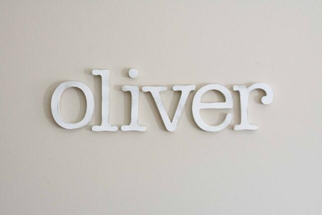 Wood Letters For Nursery, Baby Name, Custom, Individual Name Display, Painted Letters, Above The Crib - image 1