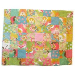 Patchwork Cushion, Pillow, Decorative Pillow Cover, Pink, Green, Gold in Fun Throw - thumbnail 3