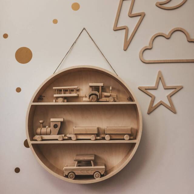 Round Shelf Plywood Wood Decor Regal Runde - image 1