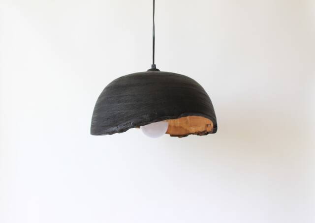 Farmhouse Wood Pendant Light, Natural Dining Light Fixtures, Black Lighting - image 1