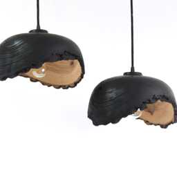 Farmhouse Wood Pendant Light, Natural Dining Light Fixtures, Black Lighting - thumbnail 2