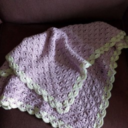 Pink & White Baby Blanket For Girls - thumbnail 3