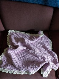 Pink & White Baby Blanket For Girls - thumbnail 1