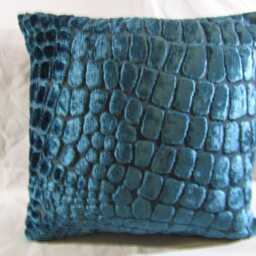 Designers Guild Fabric Nabucco Turquoise Cushion Cover/Pillow Cover - thumbnail 4