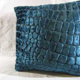 Designers Guild Fabric Nabucco Turquoise Cushion Cover/Pillow Cover - thumbnail 3