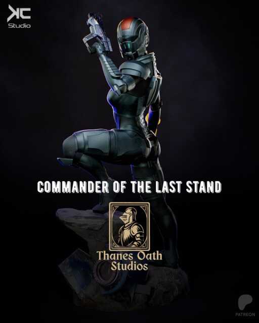Commander Of The Last Stand - Sci-Fi Hero Space Armoured Warrior Shepard Resin Figure 16K - image 1