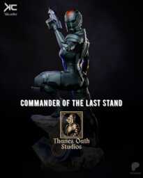 Commander Of The Last Stand - Sci-Fi Hero Space Armoured Warrior Shepard Resin Figure 16K - thumbnail 1