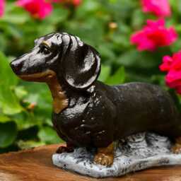 Outdoor Dachshund Statue Concrete Dog Figurine Stone Animal Decoration Handmade Art Front Door Ornament Dog Lover Gift Yard - thumbnail 4