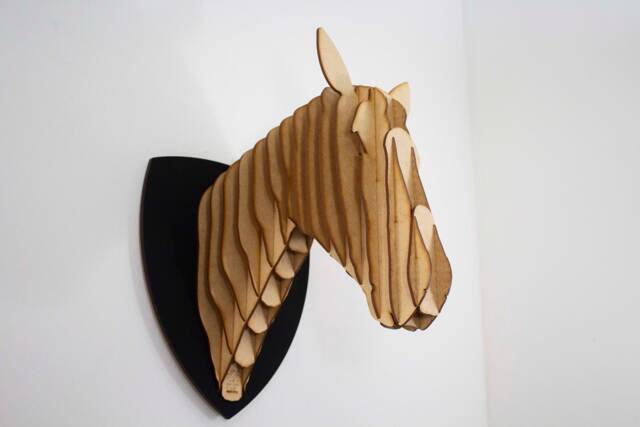 3D Horse Head Wall Decor Laser Cut Mdf Equestrian Art - image 1