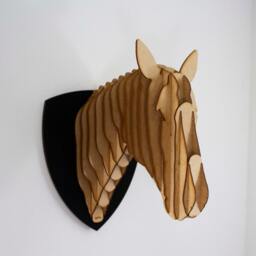 3D Horse Head Wall Decor Laser Cut Mdf Equestrian Art - thumbnail 3