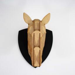3D Horse Head Wall Decor Laser Cut Mdf Equestrian Art - thumbnail 4